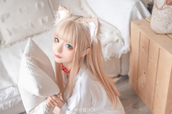 蠢沫沫黄豆粉猫娘cosplay图集  第4张