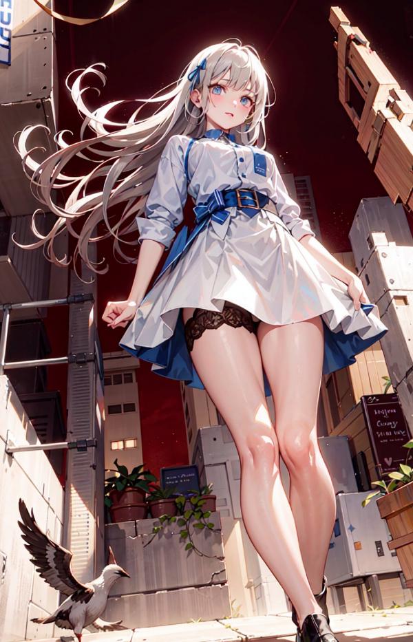 二次元动漫插画水手服少女  第9张